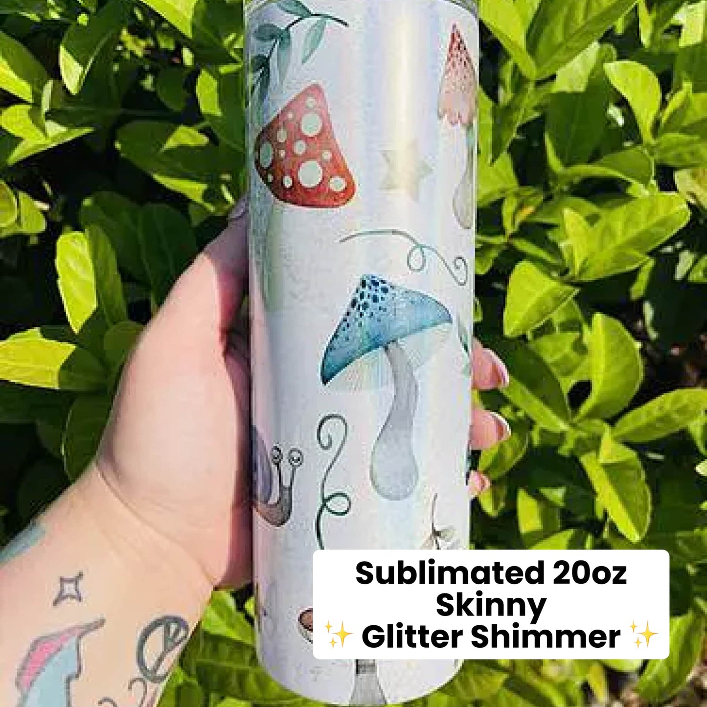 20oz Skinny Tumbler Glitter Shimmer