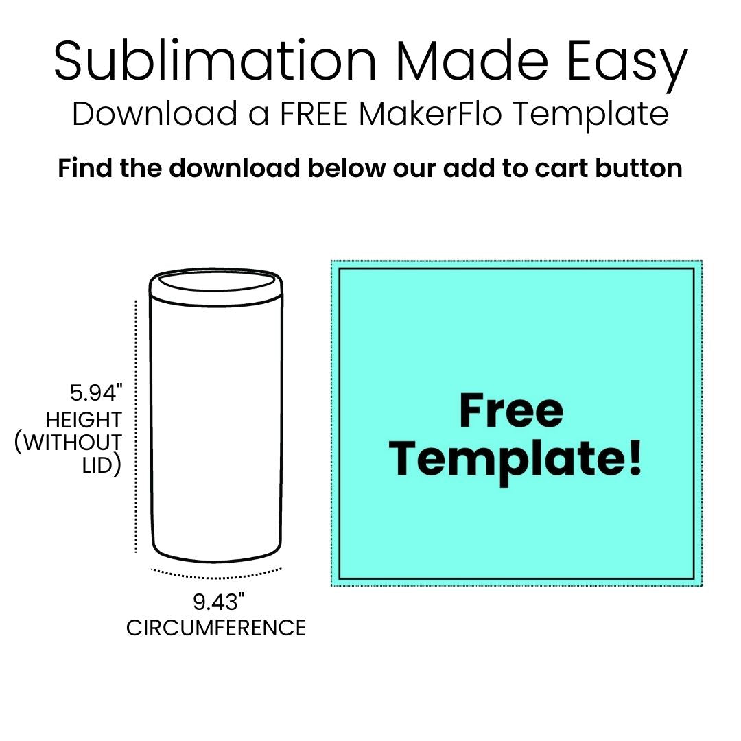 sublimation can cooler, full wrap template