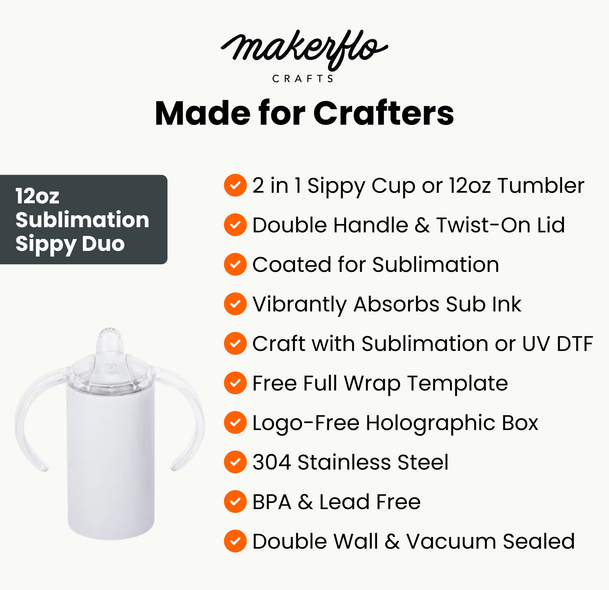 Sublimation Sippy Cup Highlights