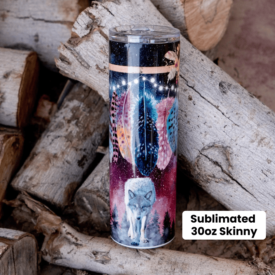 sublimated 30oz sublimation tumbler, skinny