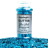 turquoise glitter, blue velvet chunky mix glitter