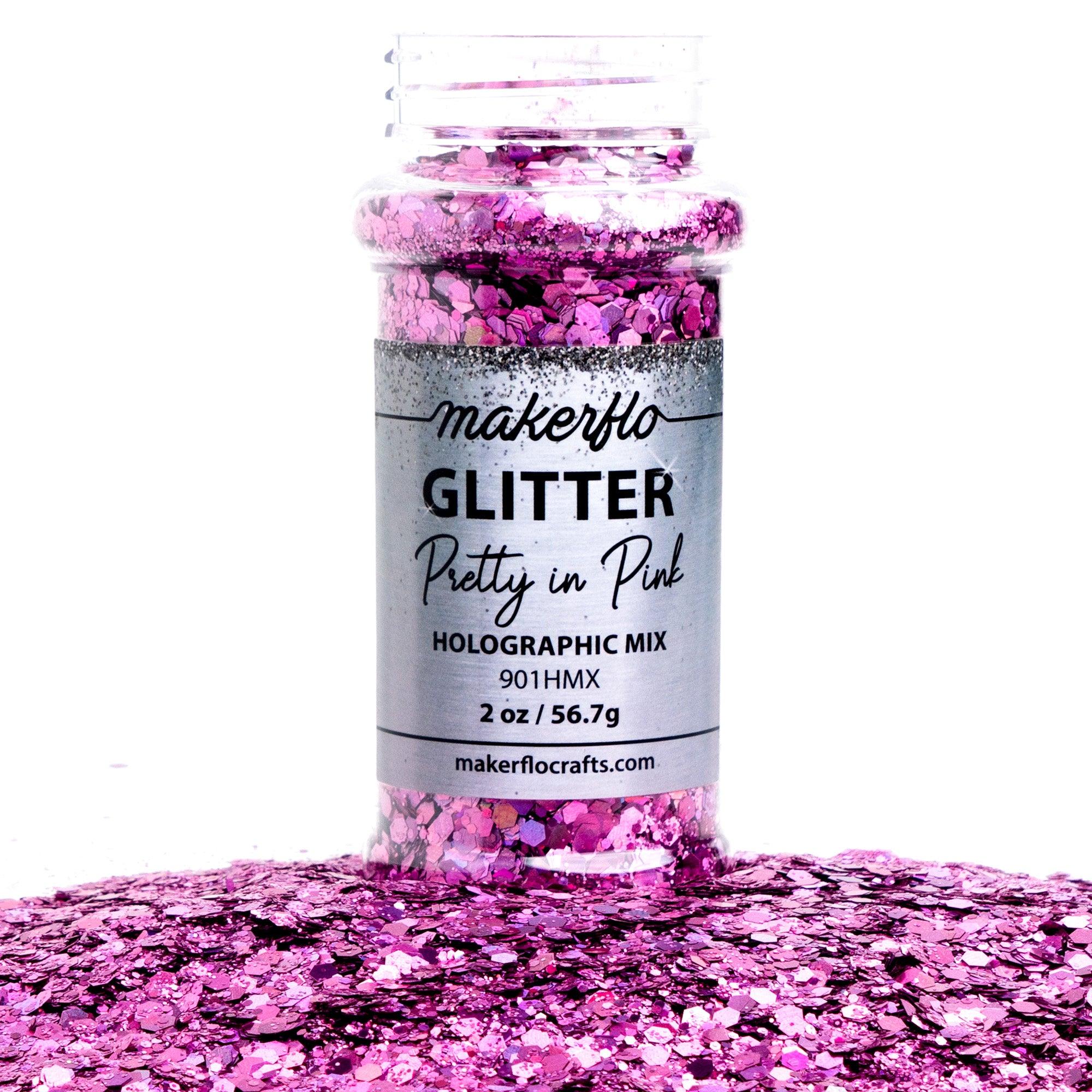 Show Girl Purple Pink Gold Metallic Chunky Mix Glitter Shaker