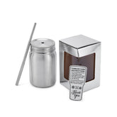 12oz Stainless Steel Mason Jar with lid & straw