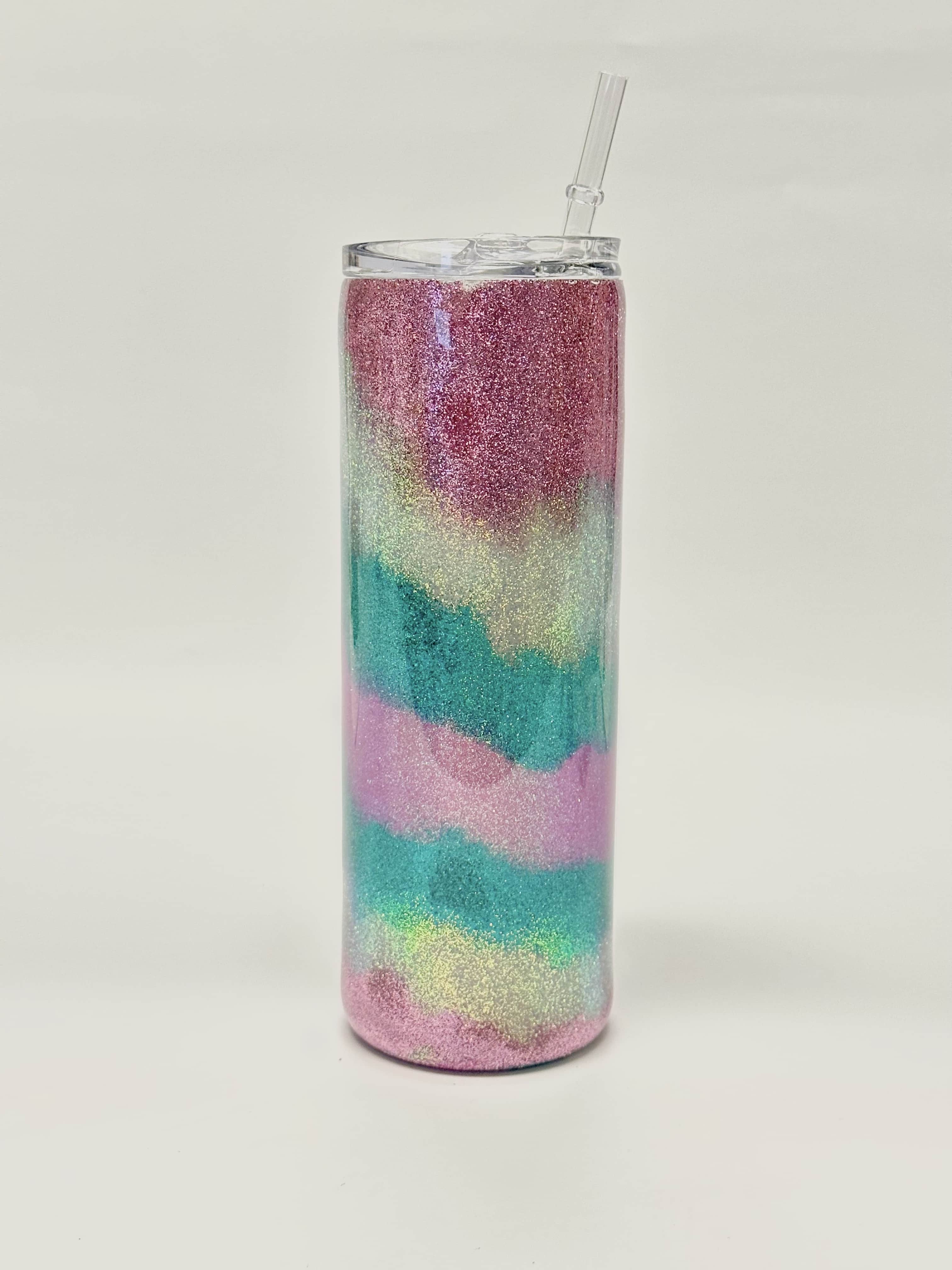 Glitter outlet for tumbler making or crafts