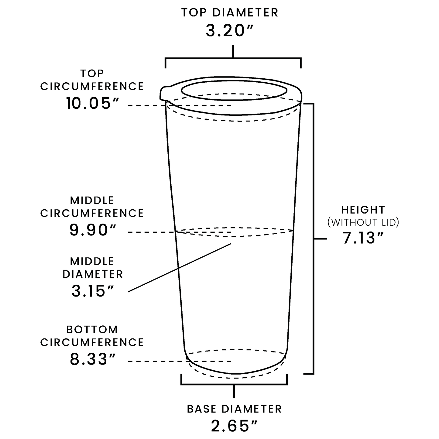 22oz Tapered Tumbler