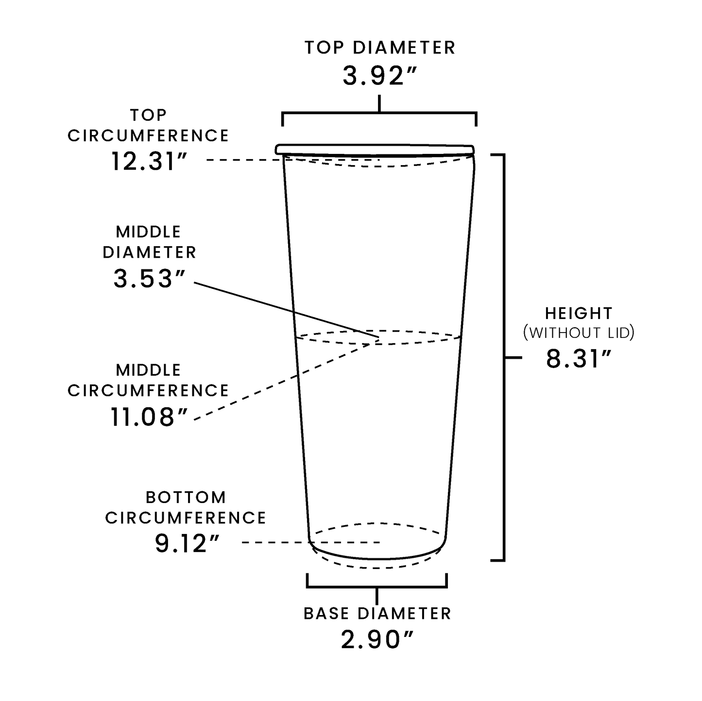 32oz Tapered Tumbler