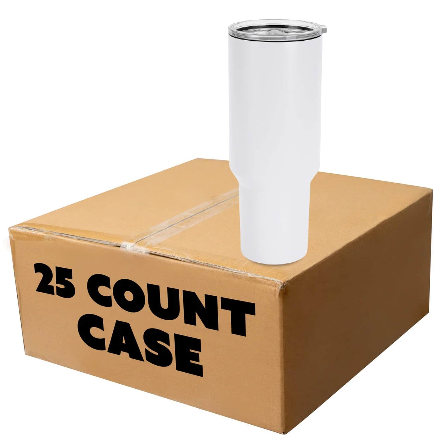 bulk 40 oz tumbler white case 25