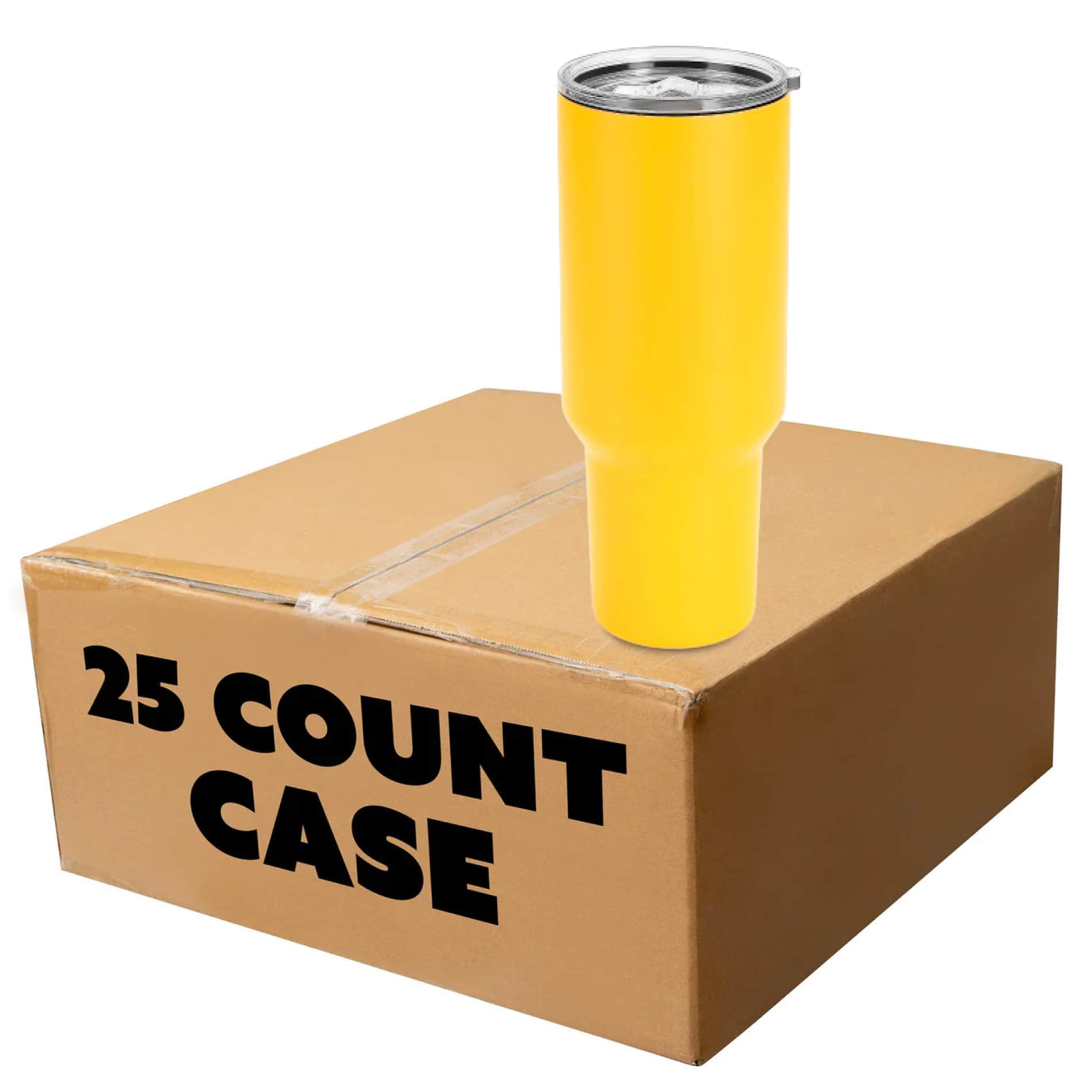 bulk 40 oz tumbler yellow case 25