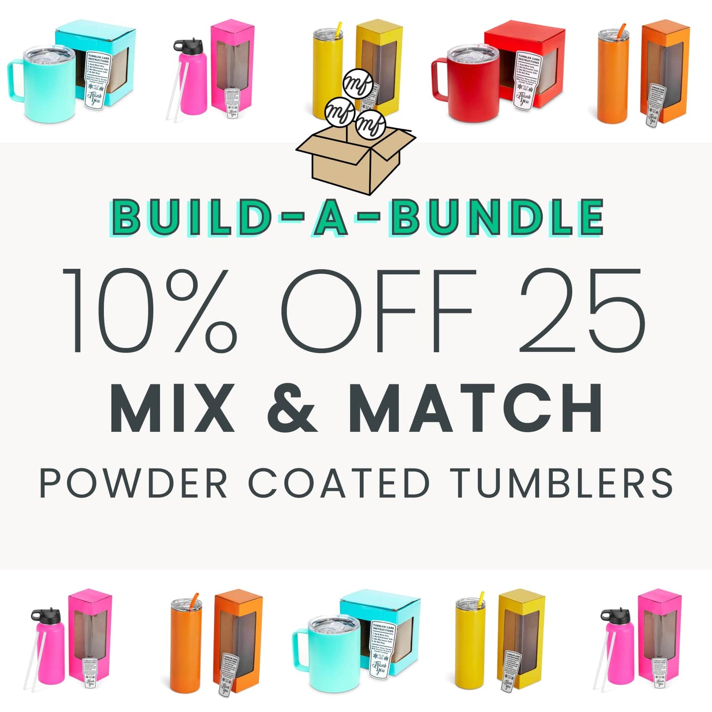 Powder Coated Tumbler Bundle