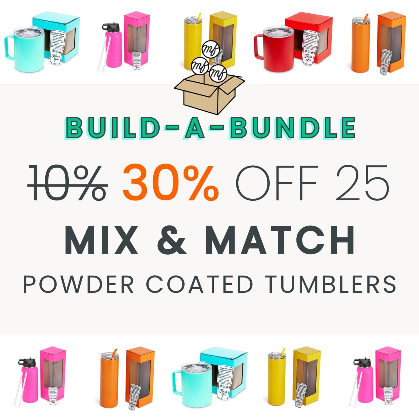 Powder Coated Tumbler Bundle