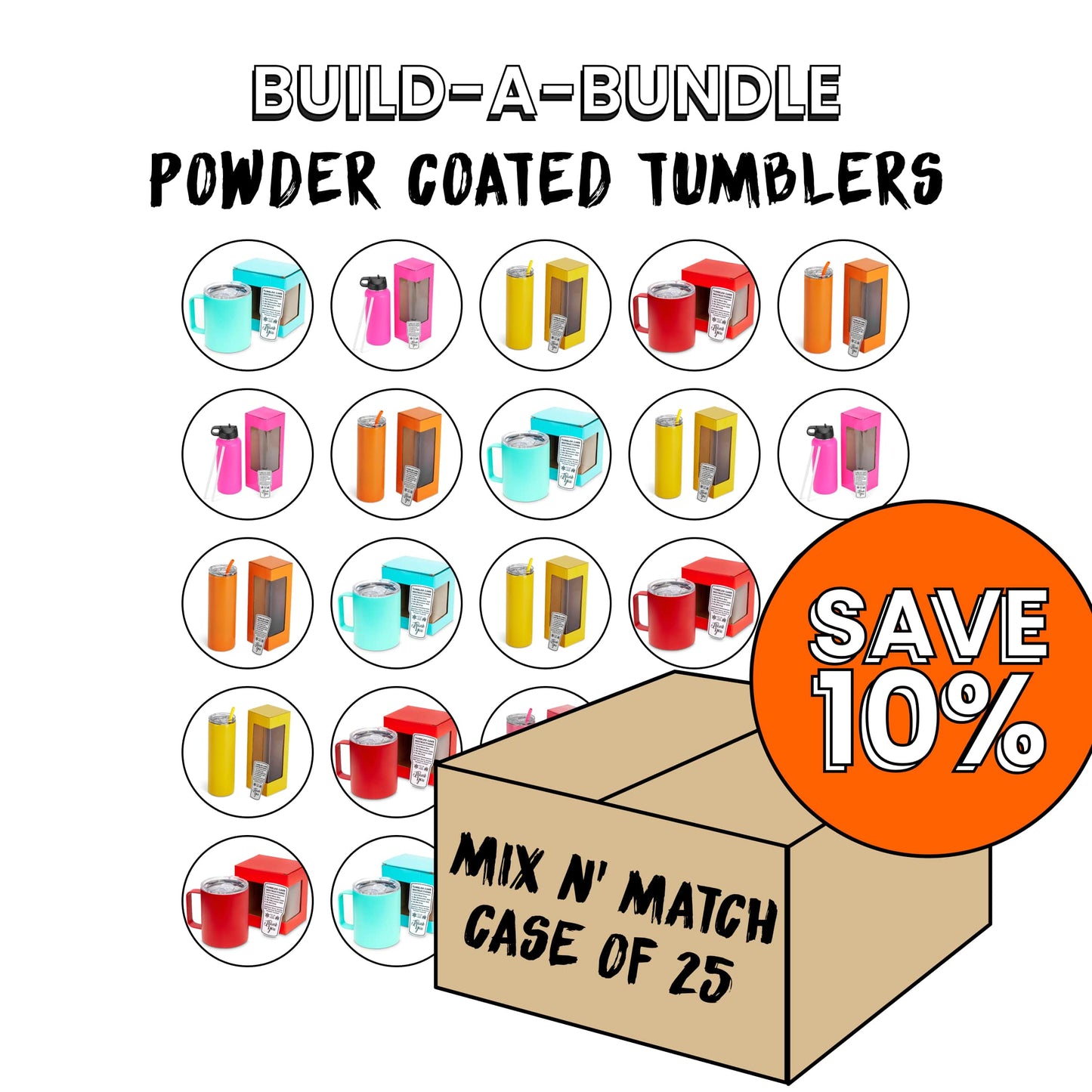 Powder Coated Tumbler Bundle