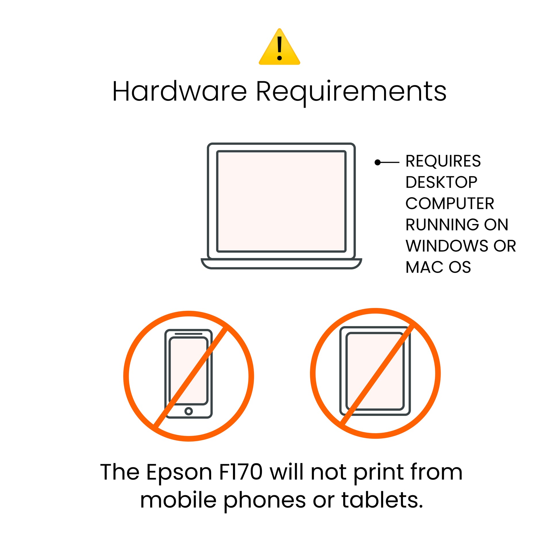 Epson F170 Hardware Requirements