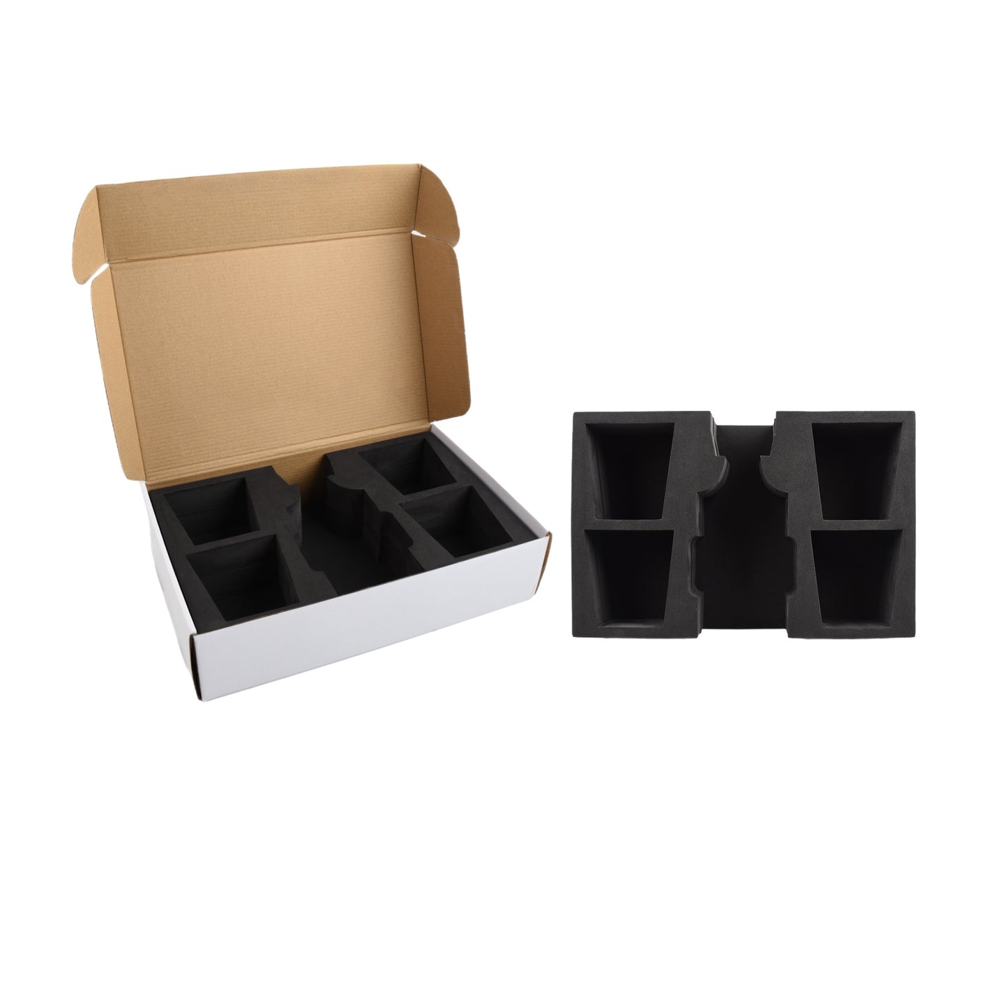 XL Box Foam Set For 1 Decanter and 4 Glasses