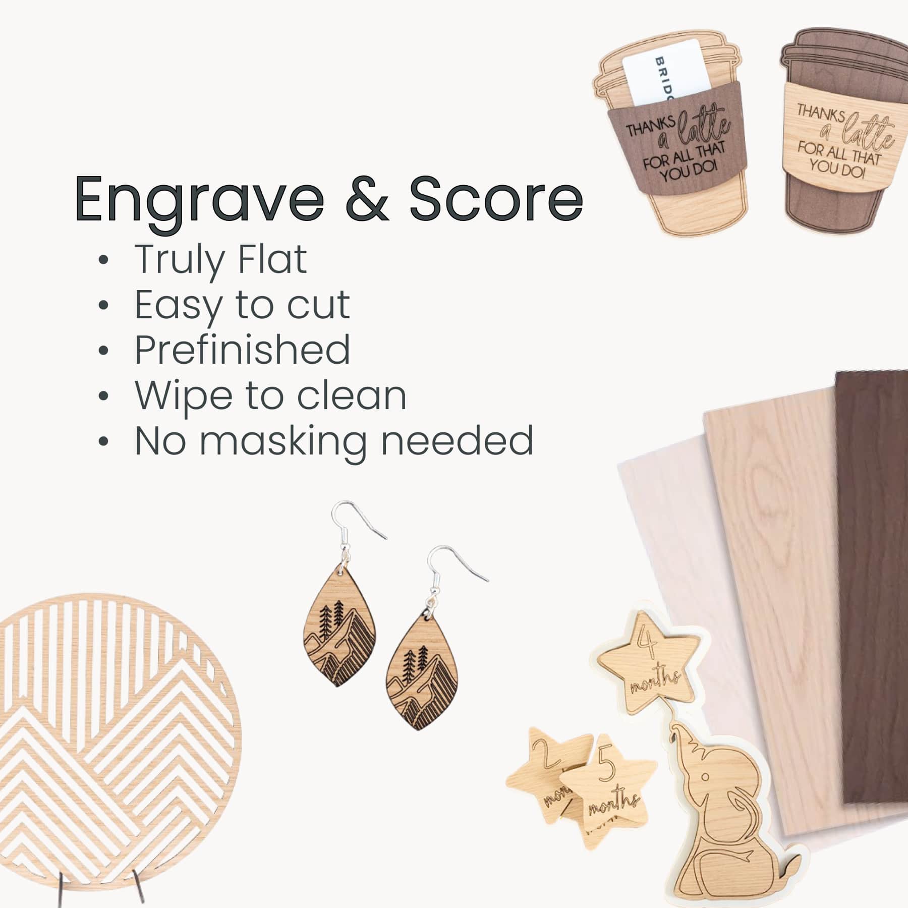 engrave & score laser plywood truflat