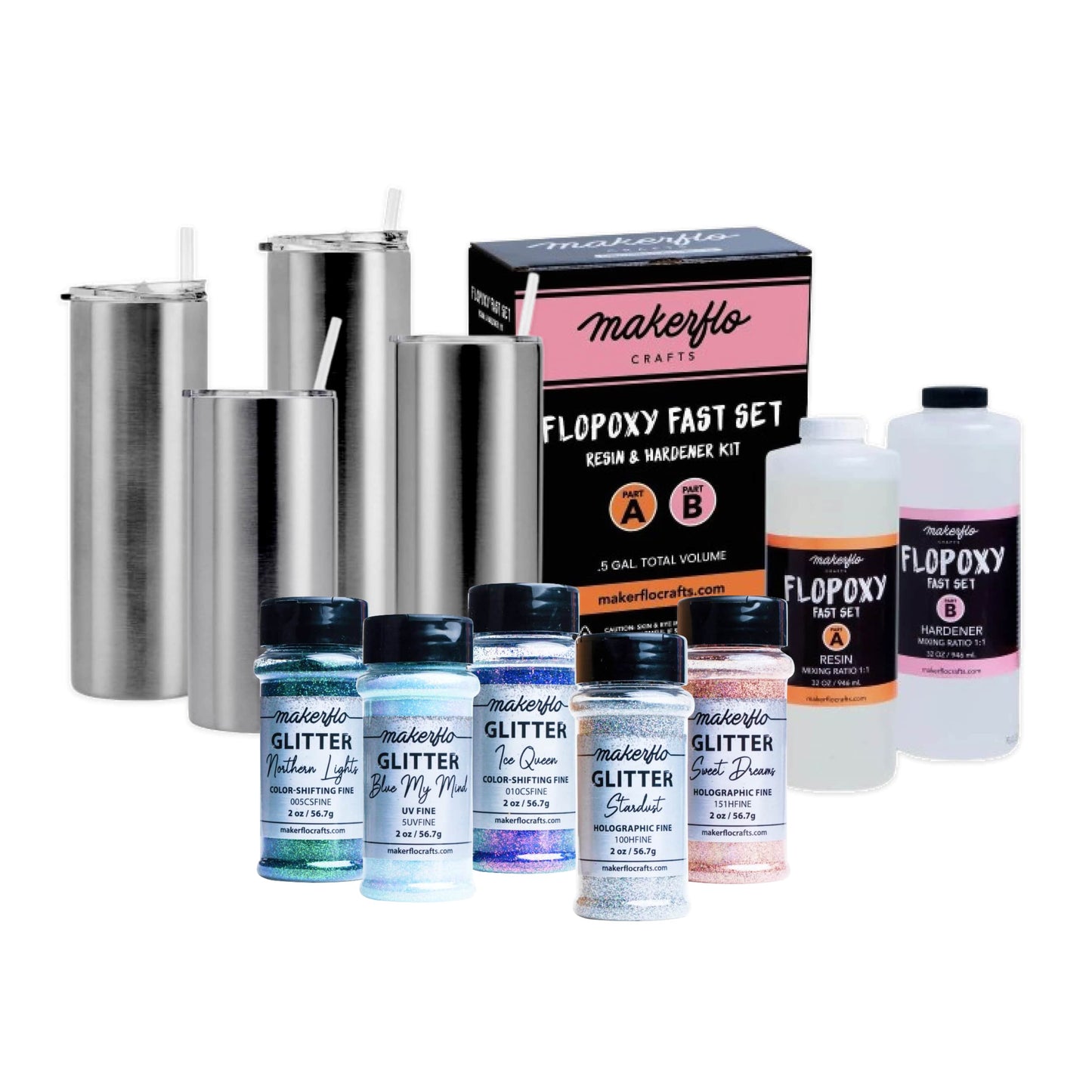 Tumbler Making Kit - Epoxy & Glitter