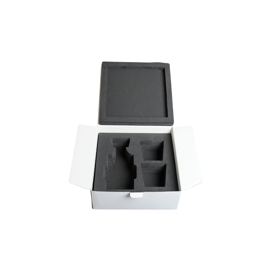 Large Box Foam Set For 1 Decanter and 2 Glasses