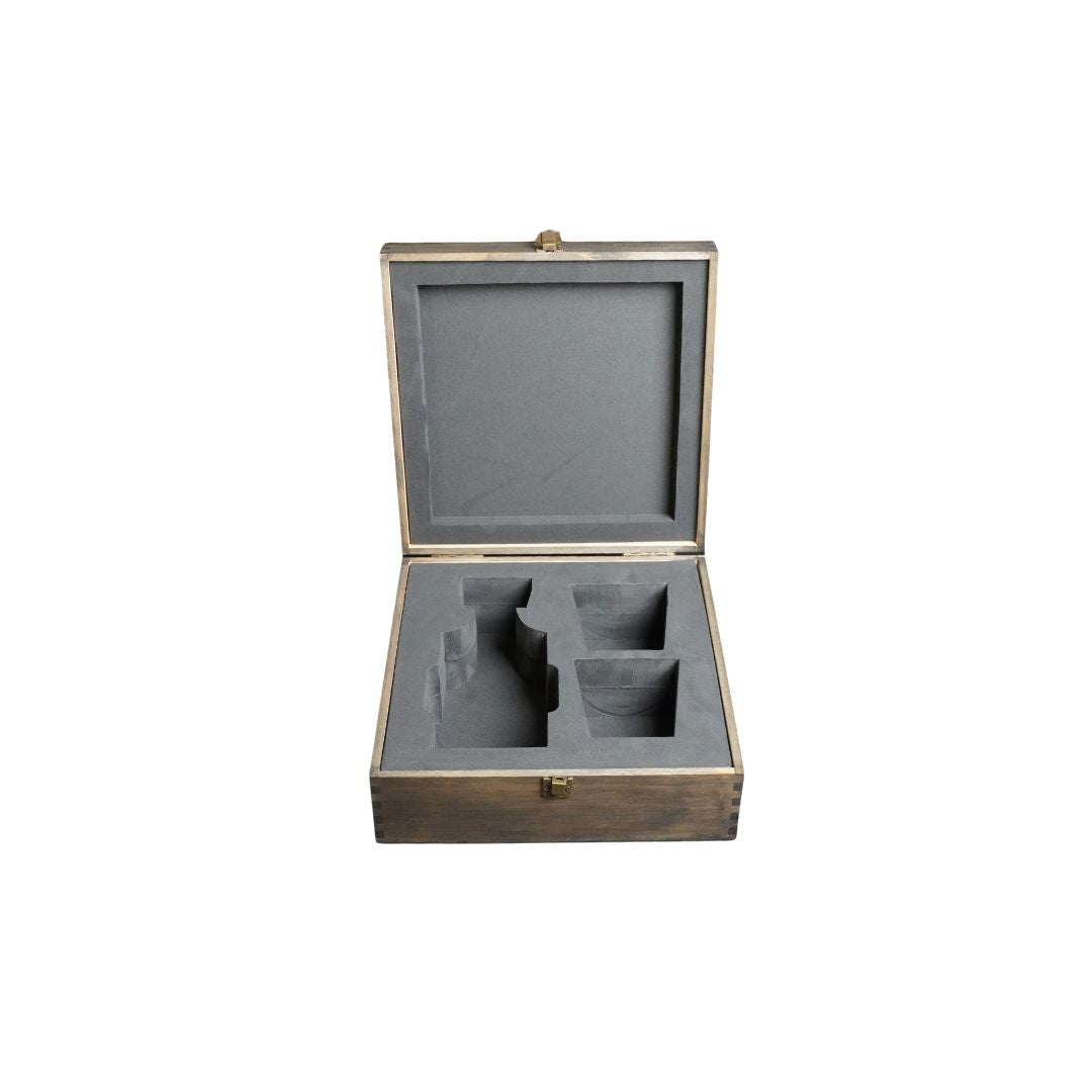 Large Box Foam Set For 1 Decanter and 2 Glasses