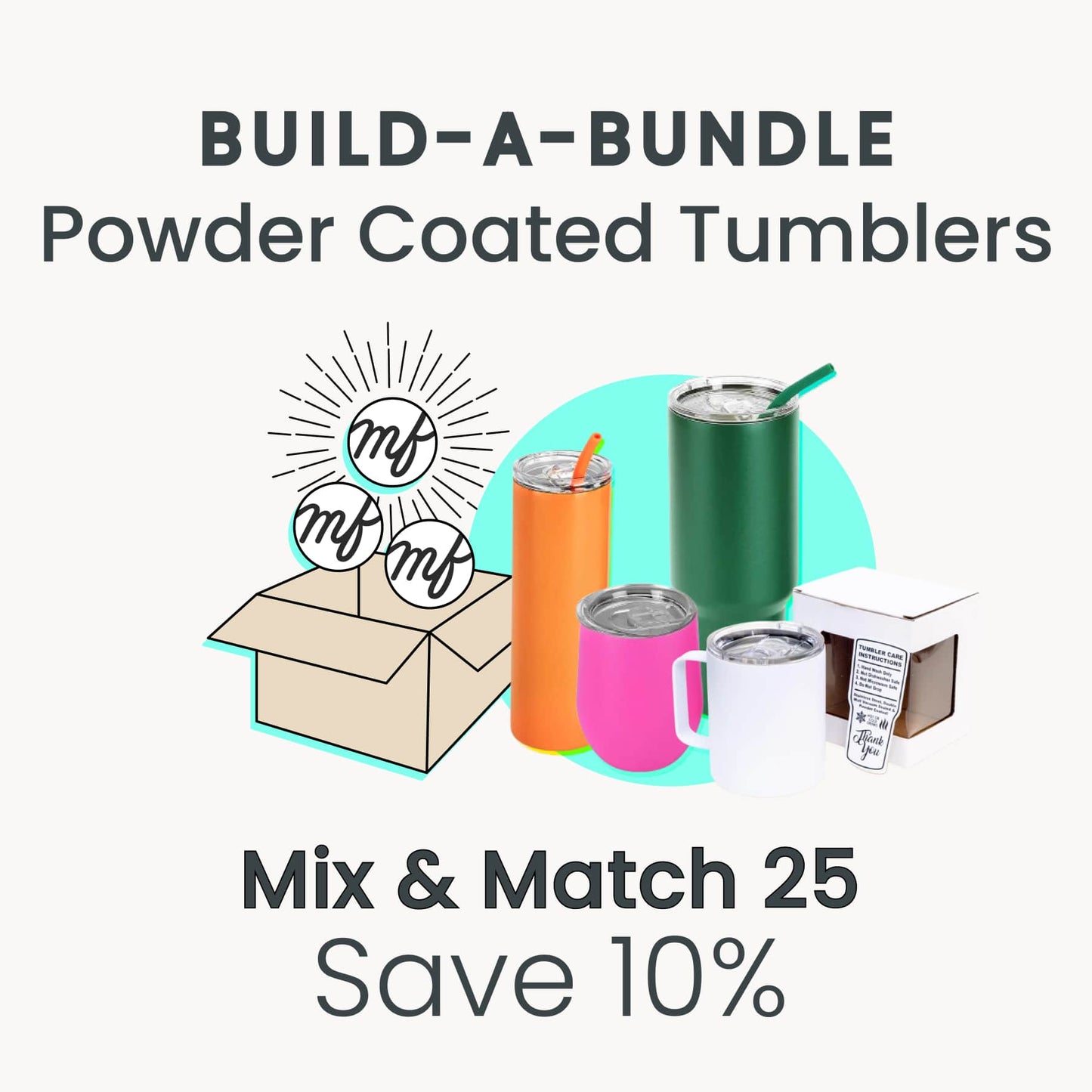 Powder Coated Tumbler Bundle