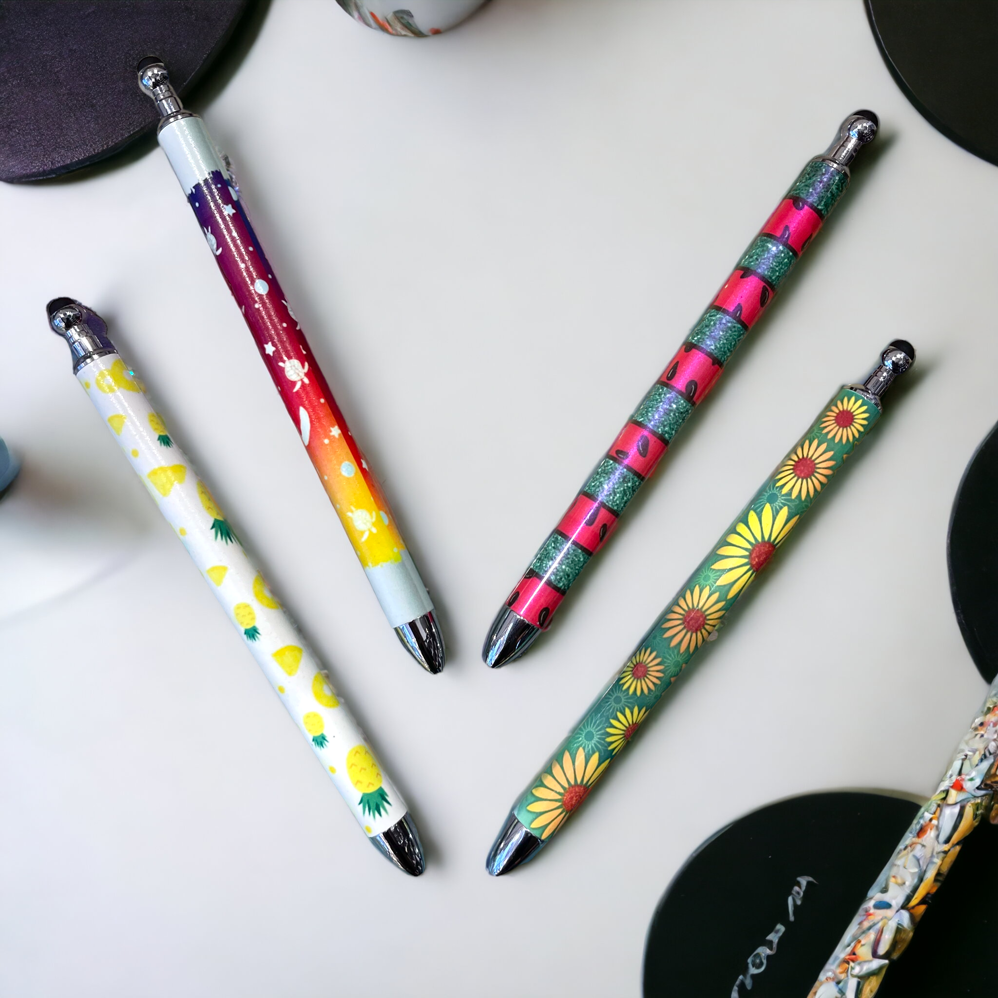 Makerflo 12 Pcs Sublimation Pens Blank Heat Transfer Pens for DIY