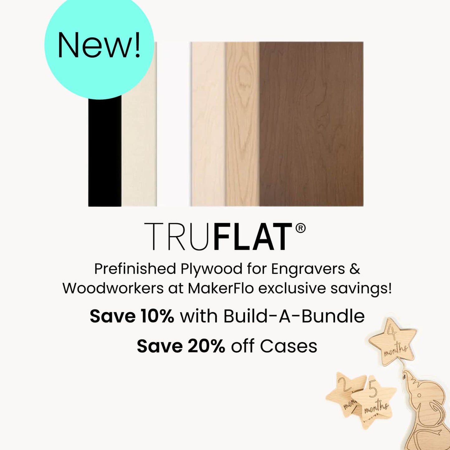 Wood for Laser Cutting by TruFlat