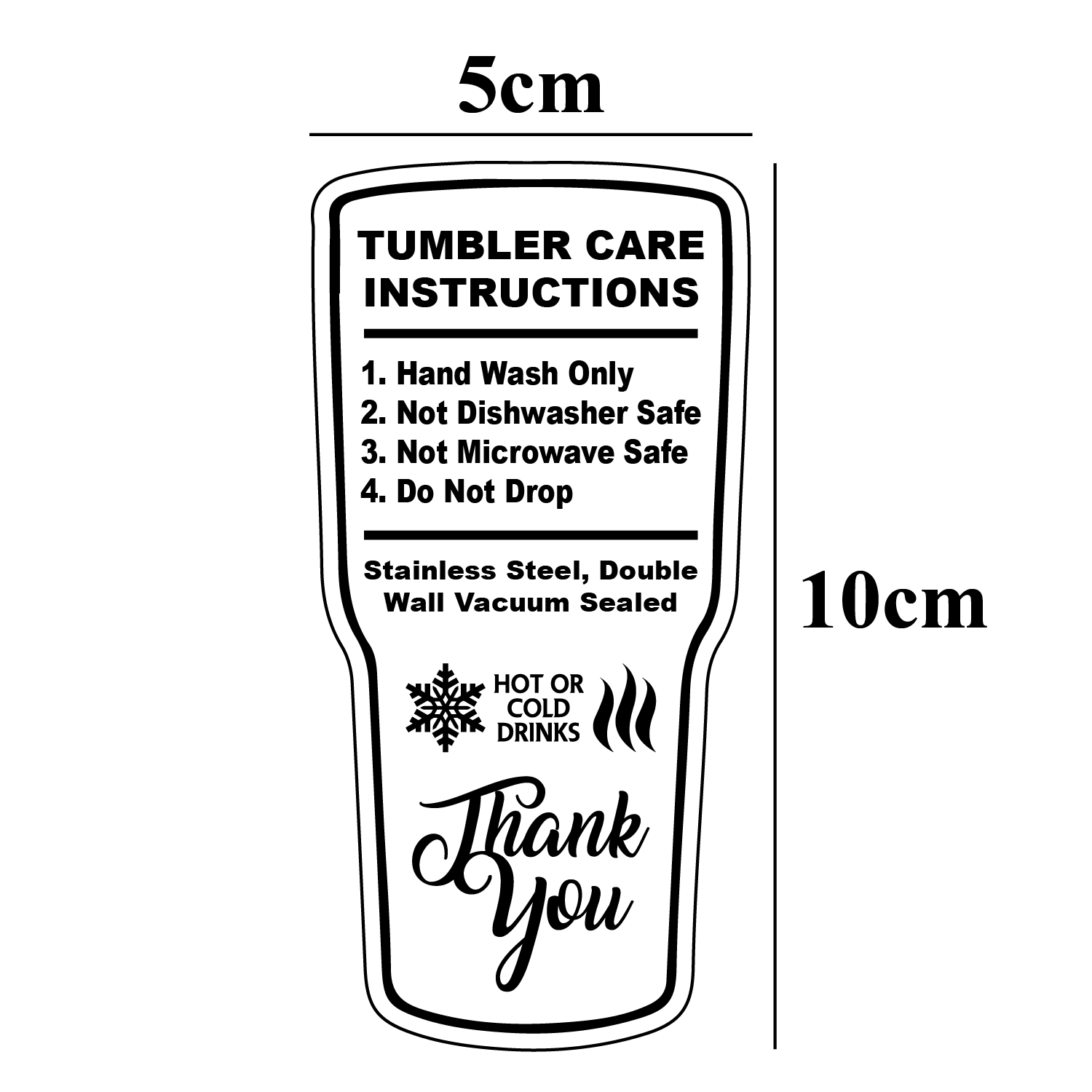 Tumbler Care Cards (Pack of 25) tumbler-care-cards-pack-of-25