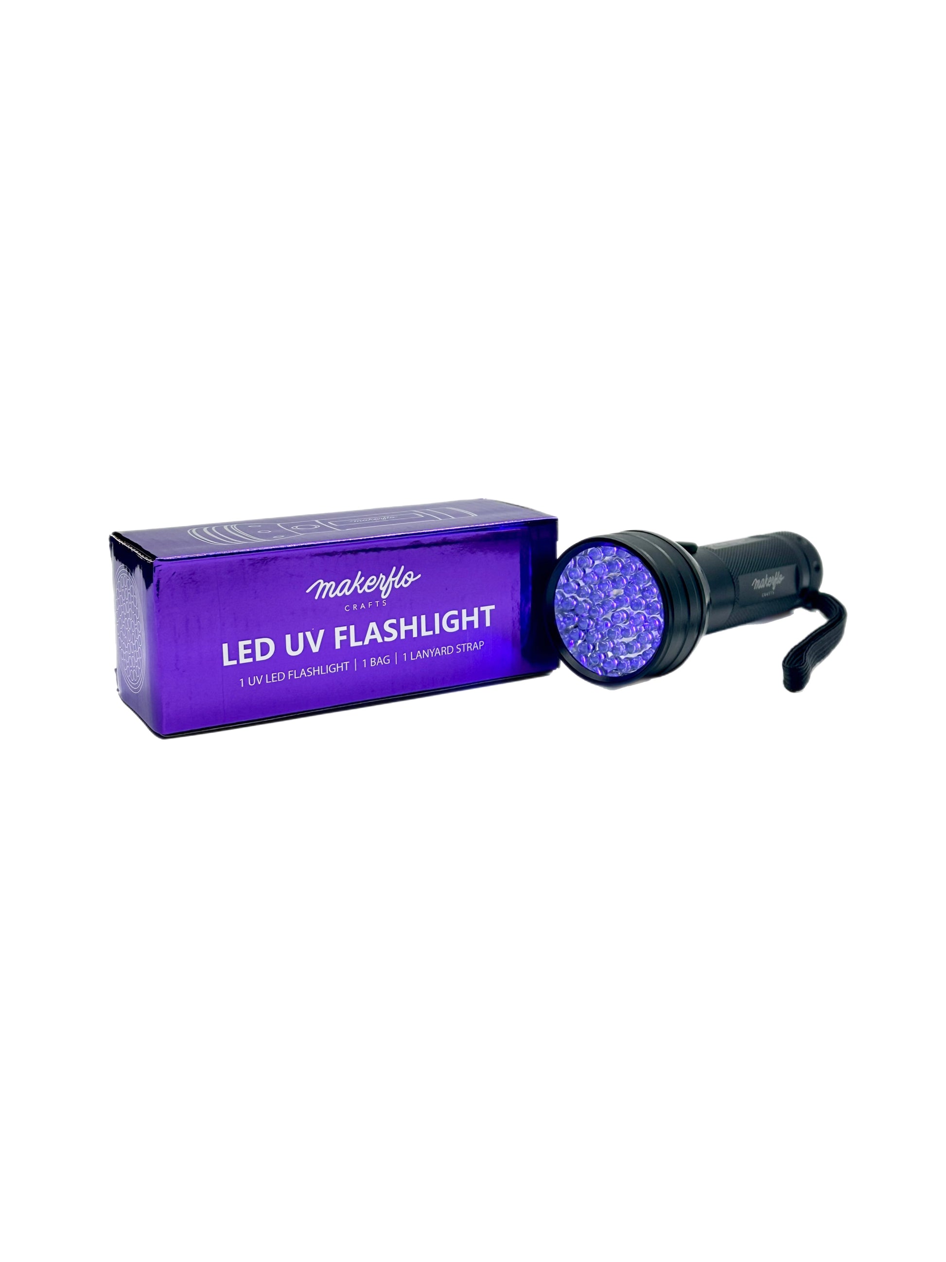 LED UV Flashlight turned on