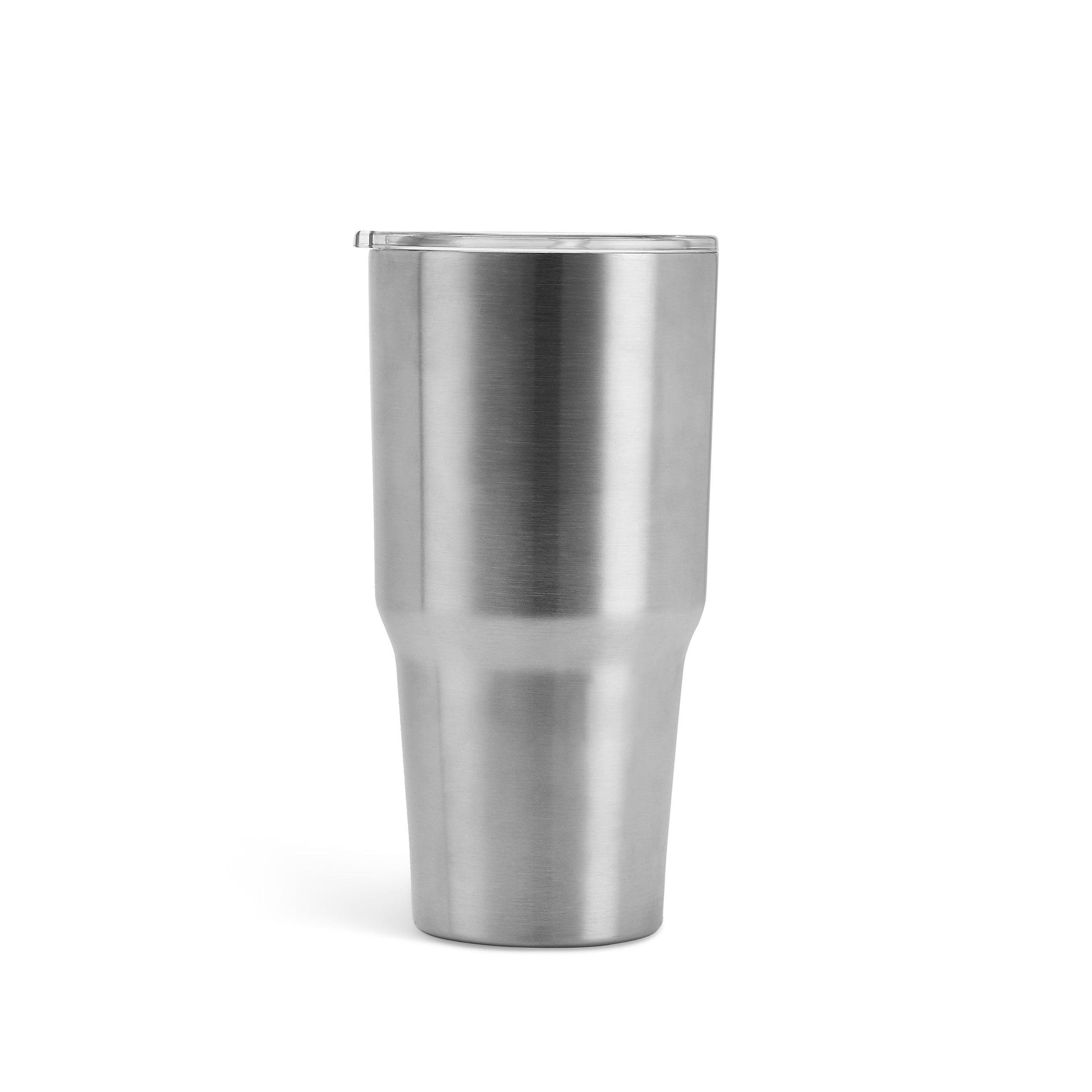 MakerFlo 30 oz, 25 Pack, Rimless Stainless Steel Insulated Travel Tumbler, Silver