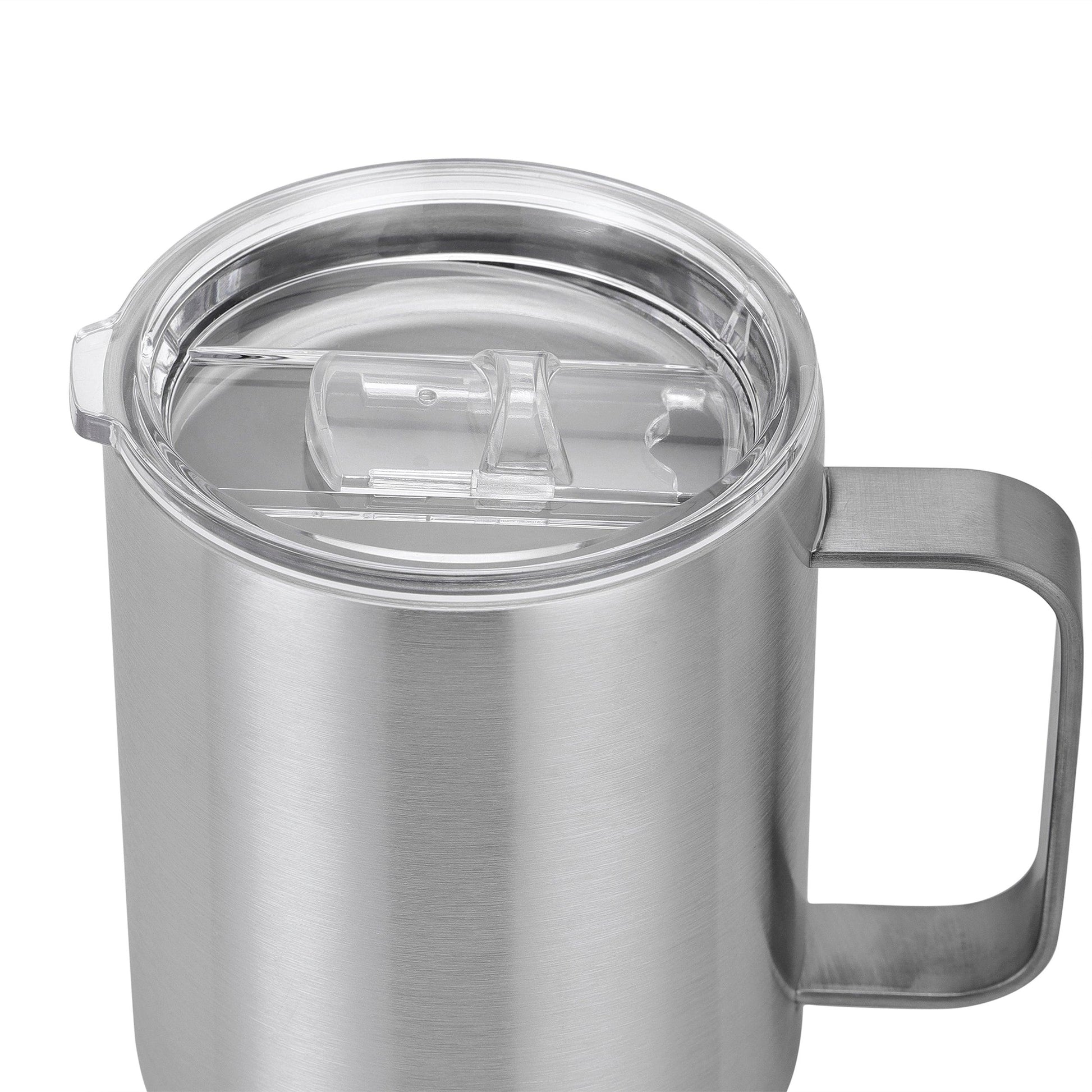 MakerFlo Crafts Straight Sippy Cup, with 2 Lid Options, Stainless Steel, 12oz