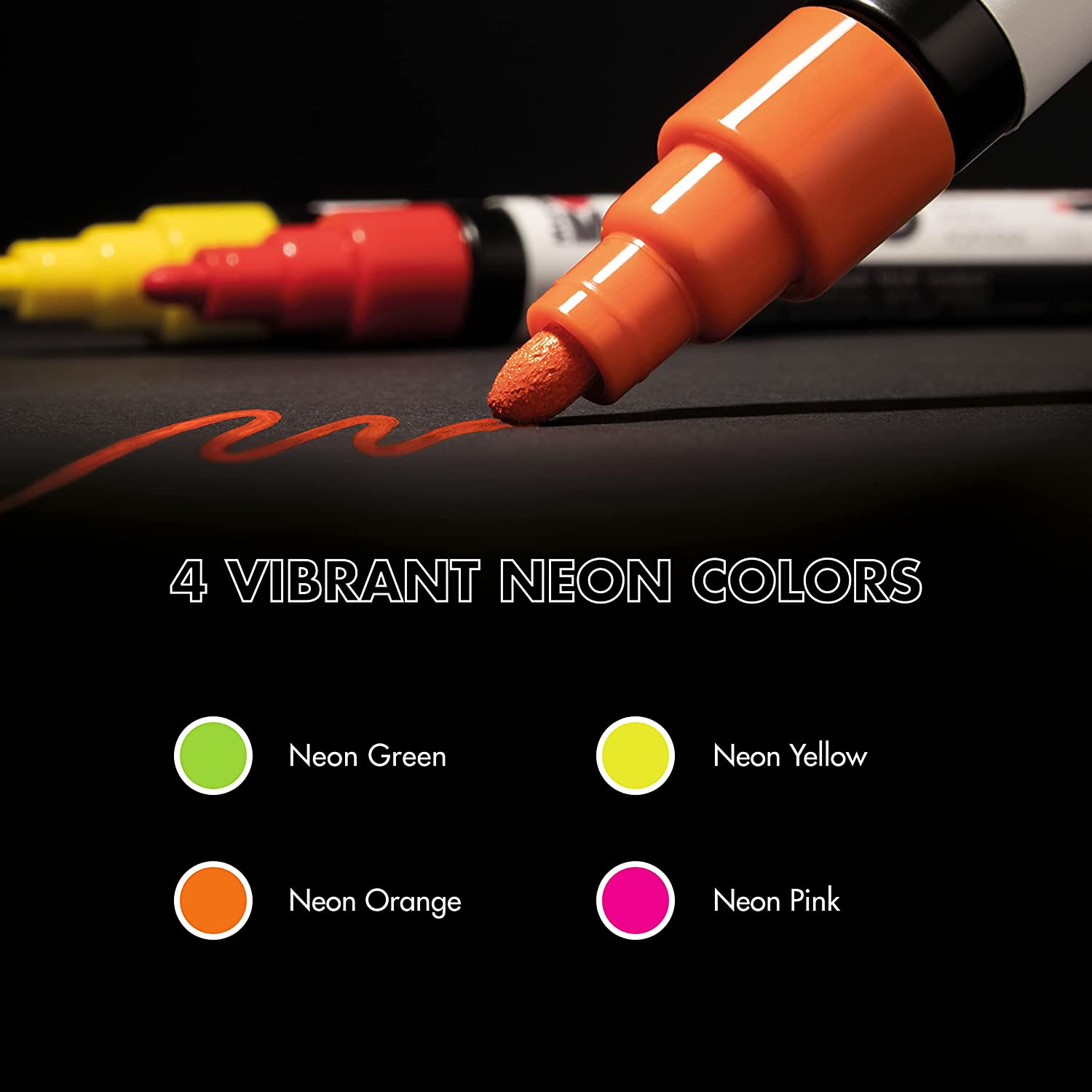 Marabu YONO Marqueurs acryliques, couleurs primaires, 6 marqueurs
