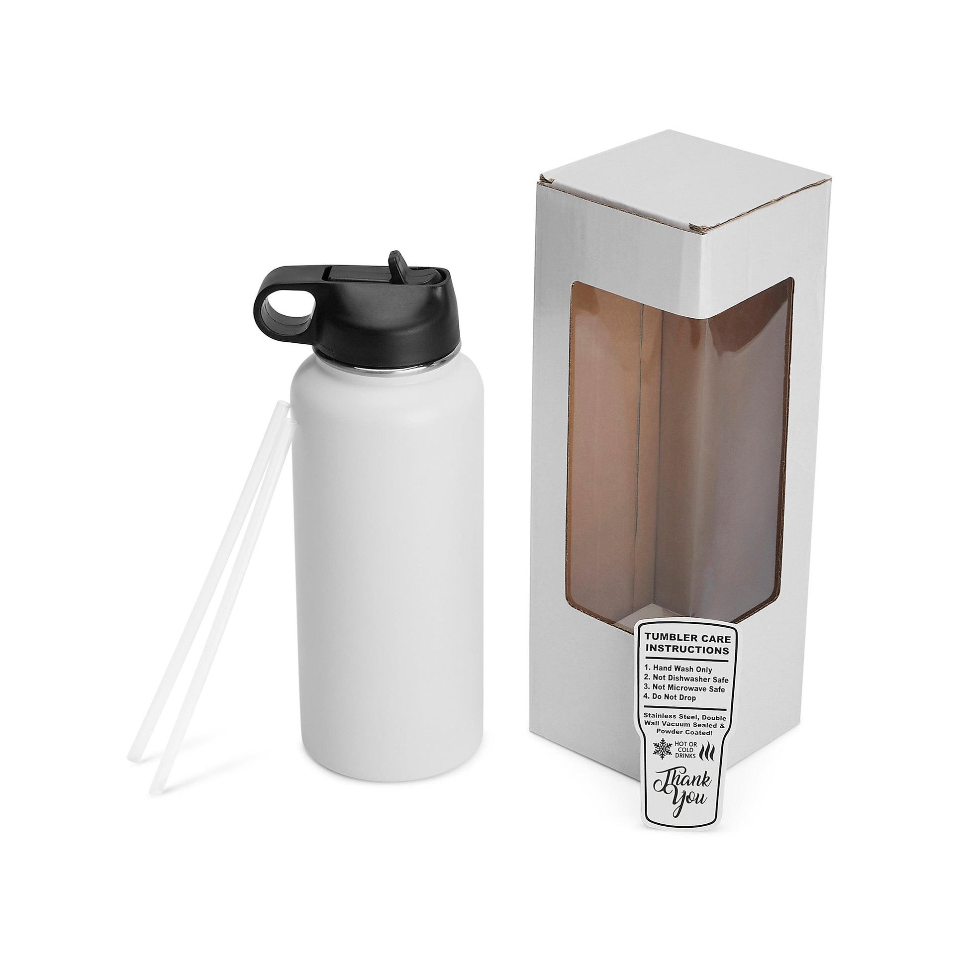 32 oz Stainless Steel Powder Coated Blank Insulated Sport Water