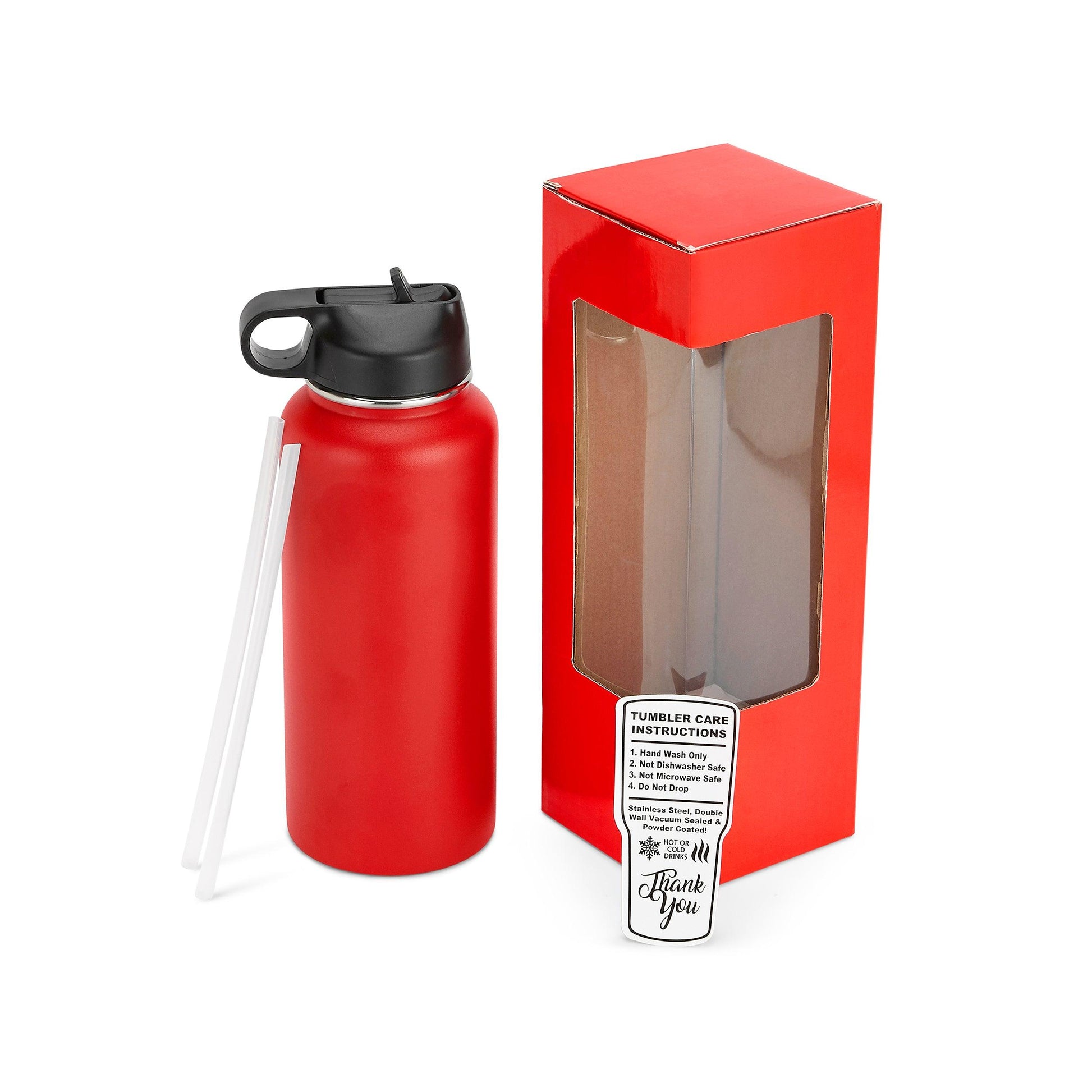 32 oz Stainless Steel Powder Coated Blank Insulated Sport Water