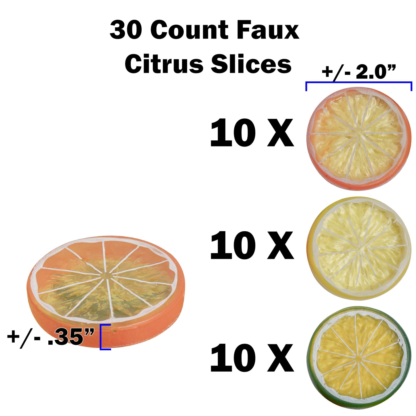 Faux Citrus Slices