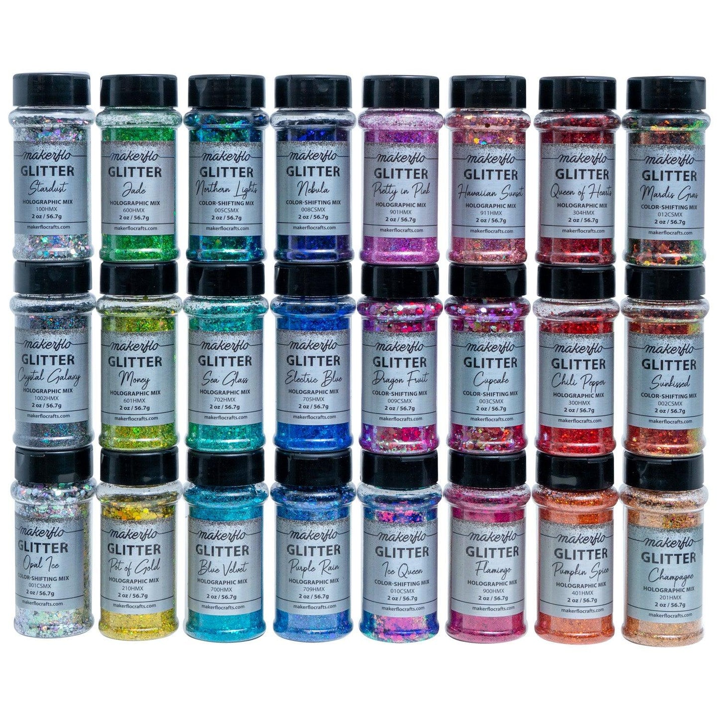 Chunky Mix Glitter Variety Pack (Set of 24)