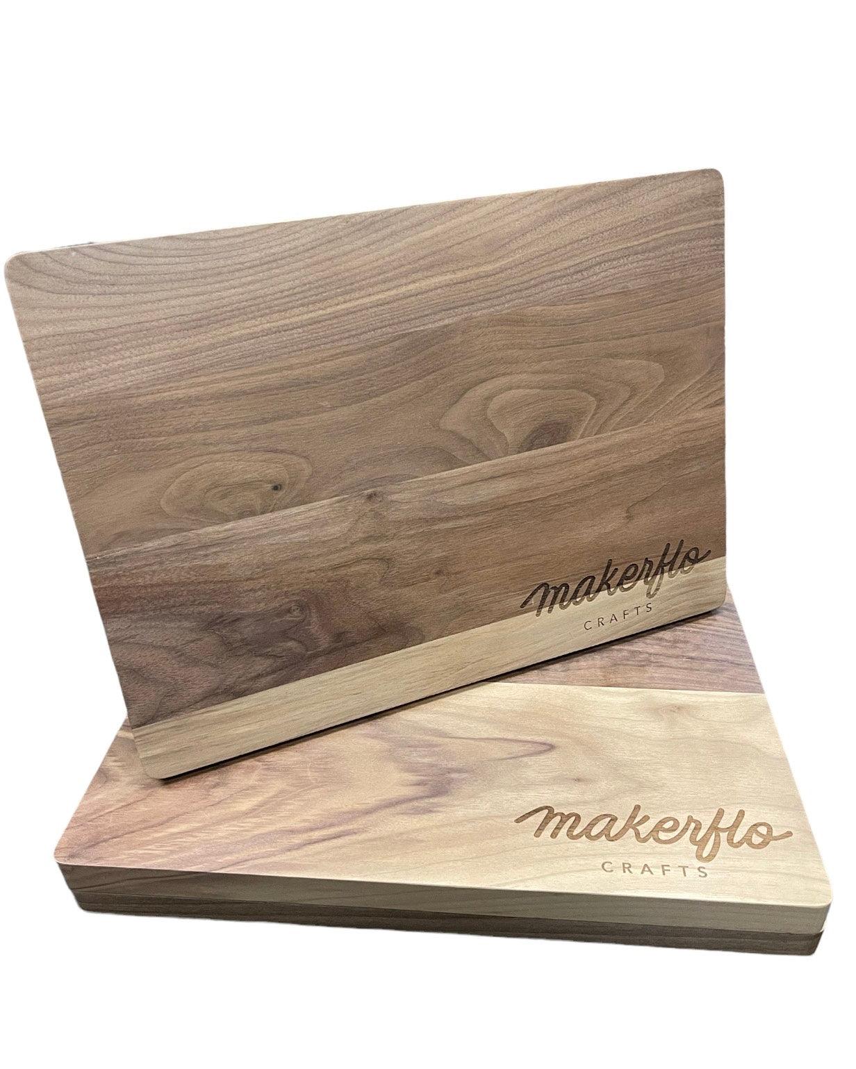 MakerFlo Crafts Cutting Board, Rubber Wood