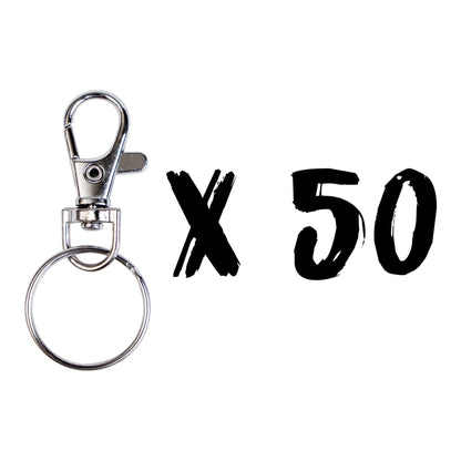 50ct - Assembled Keychain Rings with Lobster Clasp – MakerFlo Crafts
