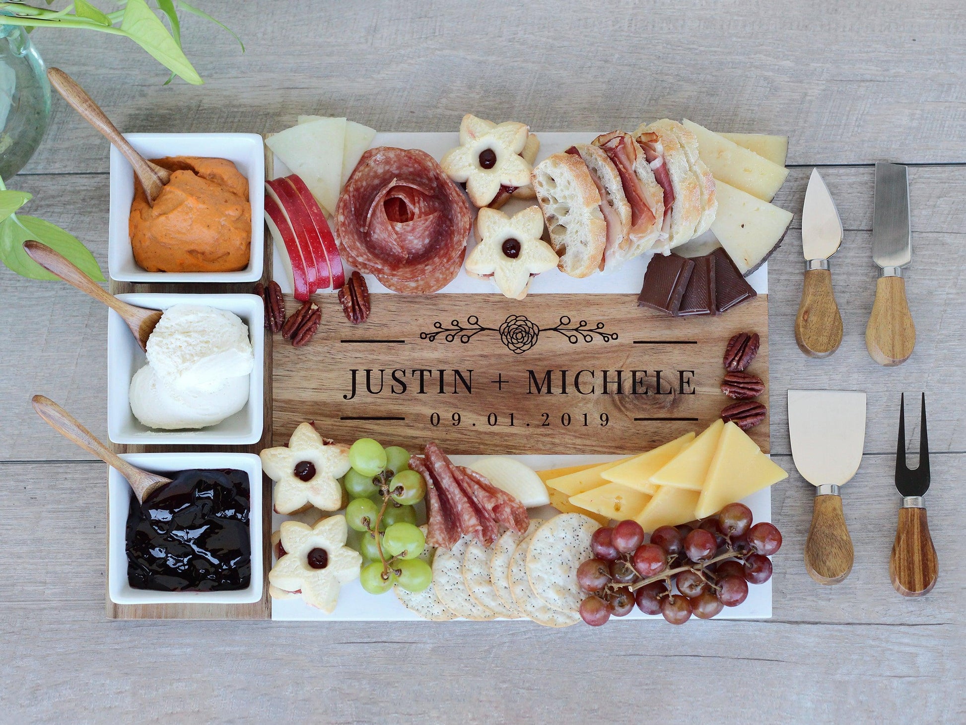 Laser Engraving Marble Charcuterie Board