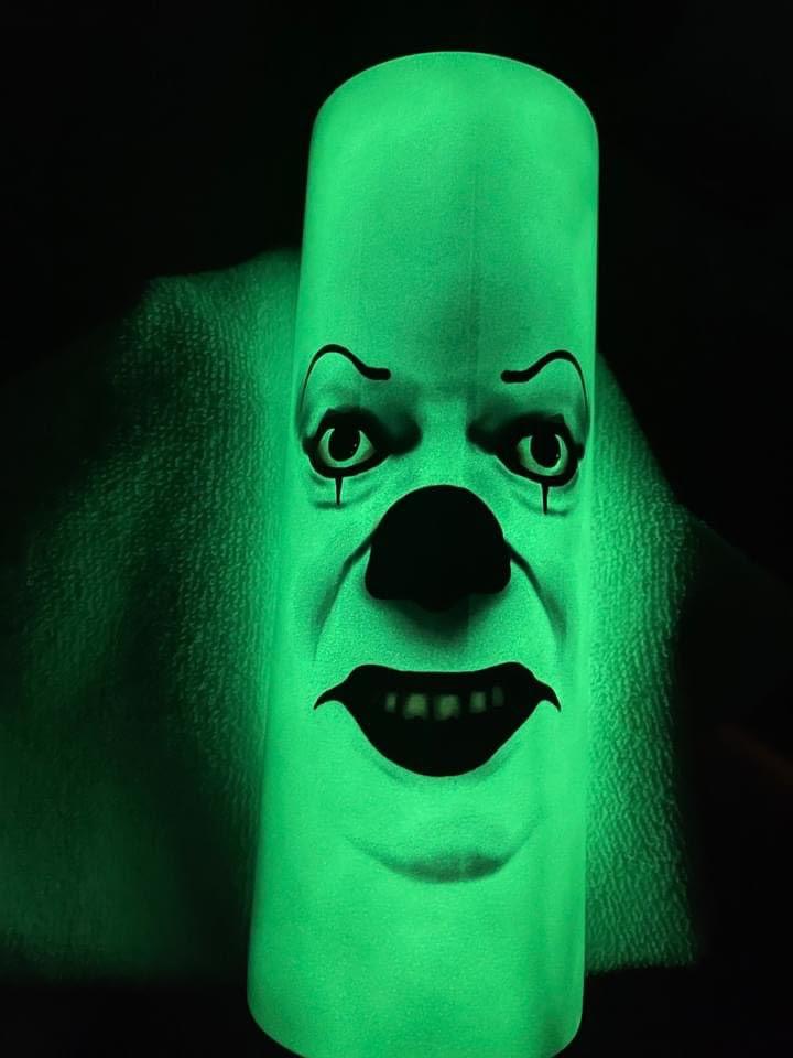 the nightmare before Christmas glow in the dark tumbler with oogie head